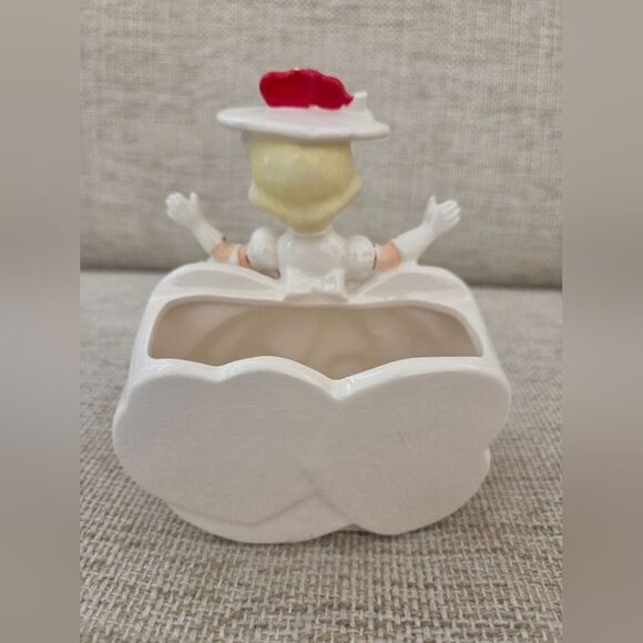 Vintage 1950's Replo Valentine Ceramic Lady Planter - Picture 5 of 8